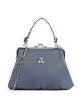 Vivienne Westwood Granny Frame Saffiano Borsa a mano denim blue