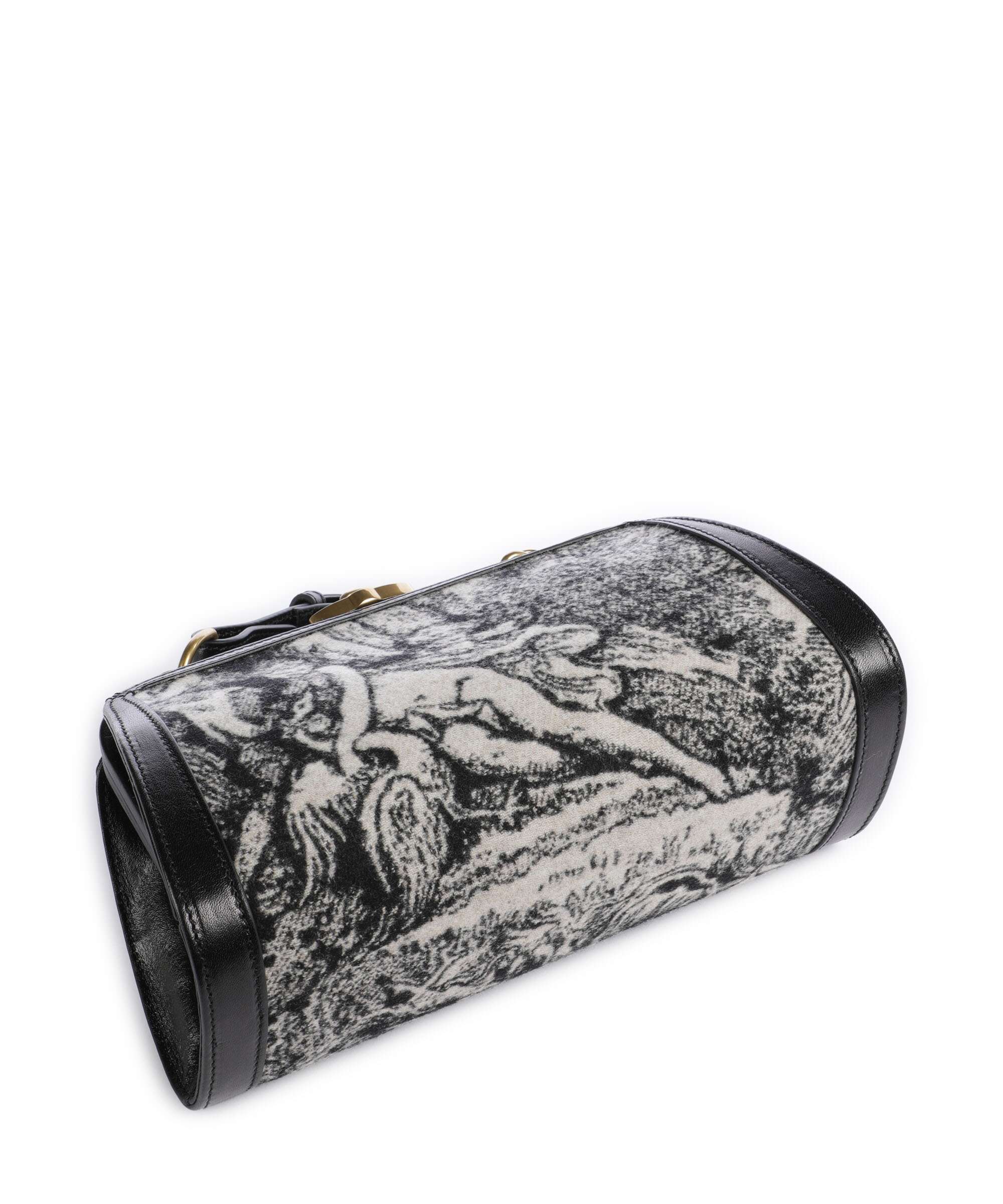 Vivienne Westwood Ascot Frame Venus Wool Jacquard Crossbody bag cream/black