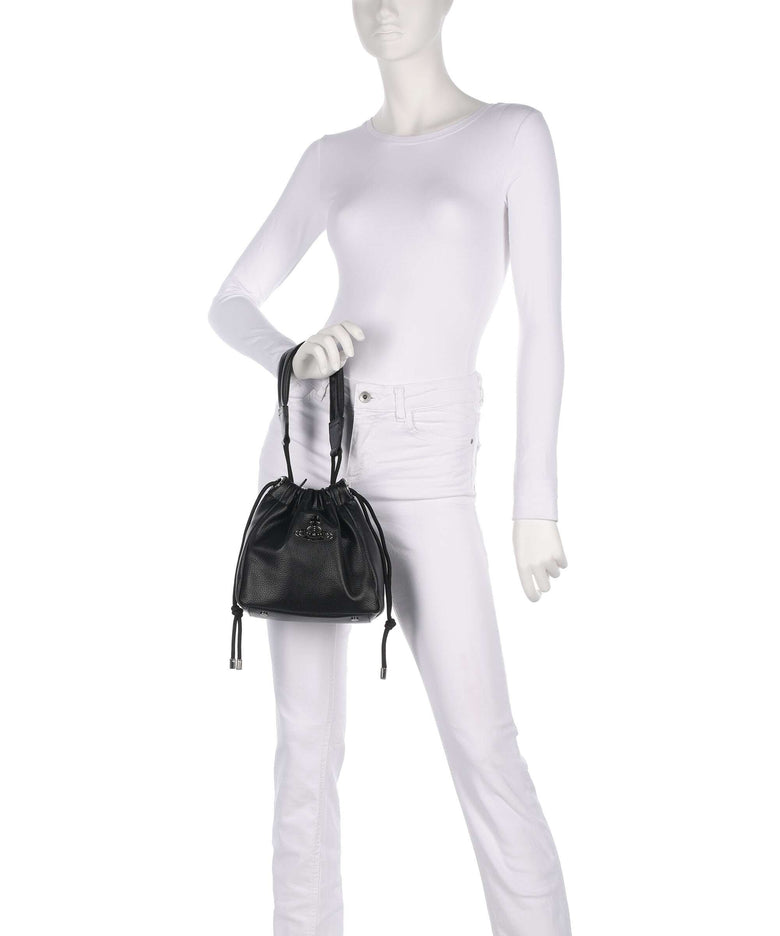 Vivienne Westwood Hilary Grain Small Bucket bag black