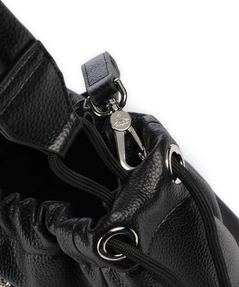 Vivienne Westwood Hilary Grain Small Bucket bag black