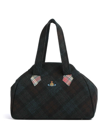 Vivienne Westwood Archive Harris Tweed Check Large Tote bag dark check