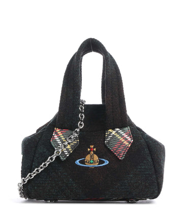 Vivienne Westwood Archive Harris Tweed Check Mini Borsa a tracolla dark check