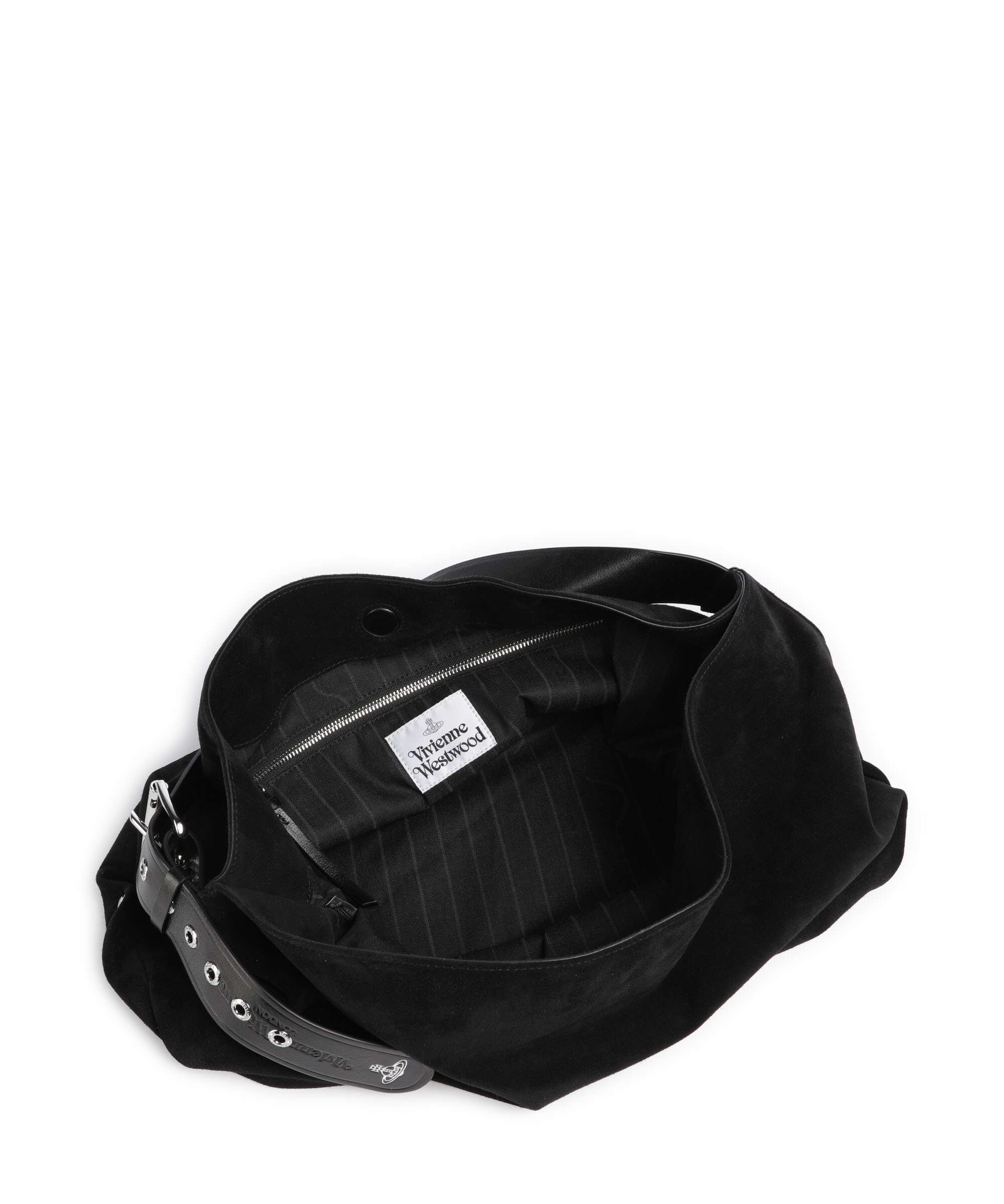 Vivienne Westwood Maxime Suede Large Hobo bag black