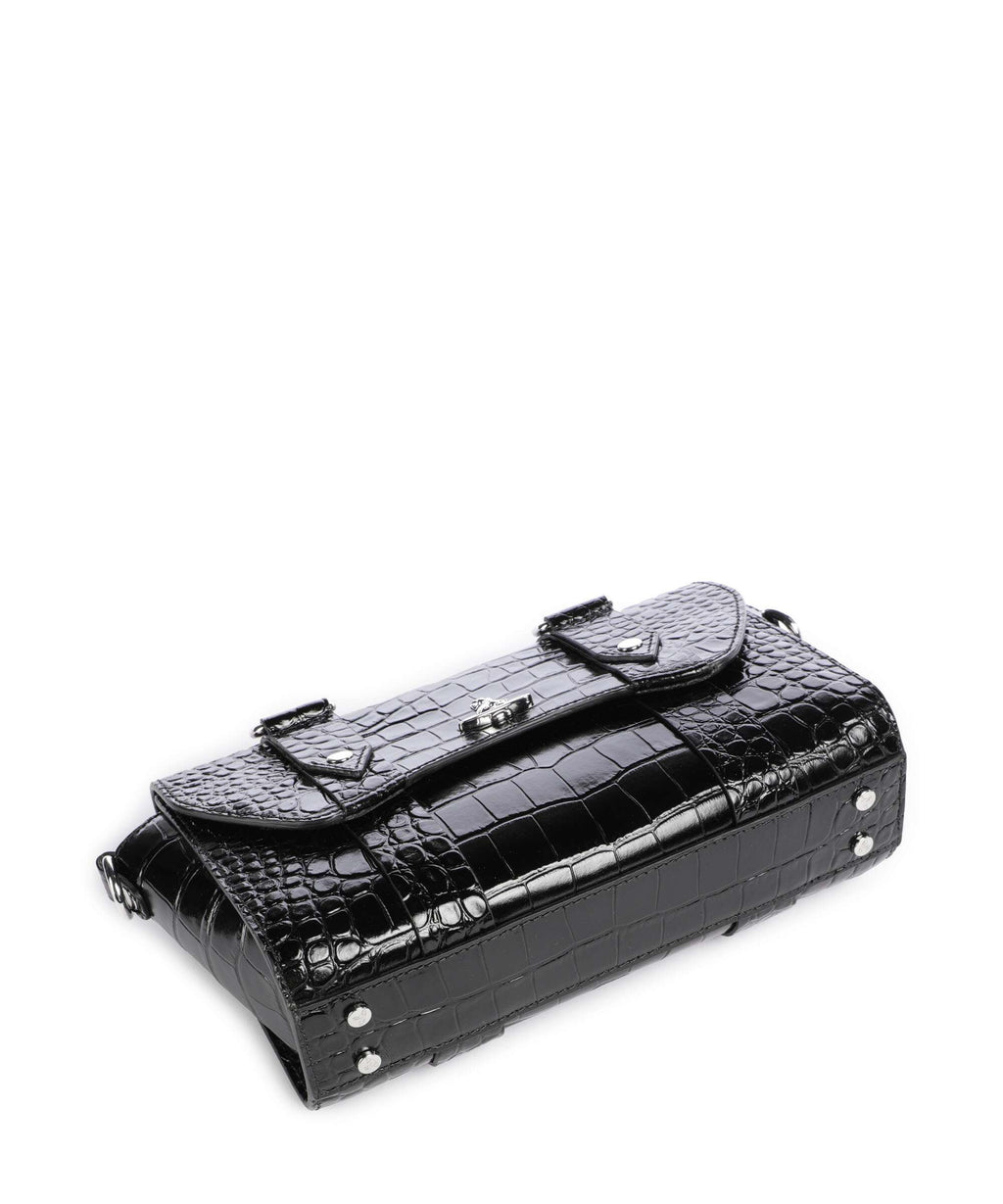 Vivienne Westwood Kimmy Embossed Croc Crossbody bag black