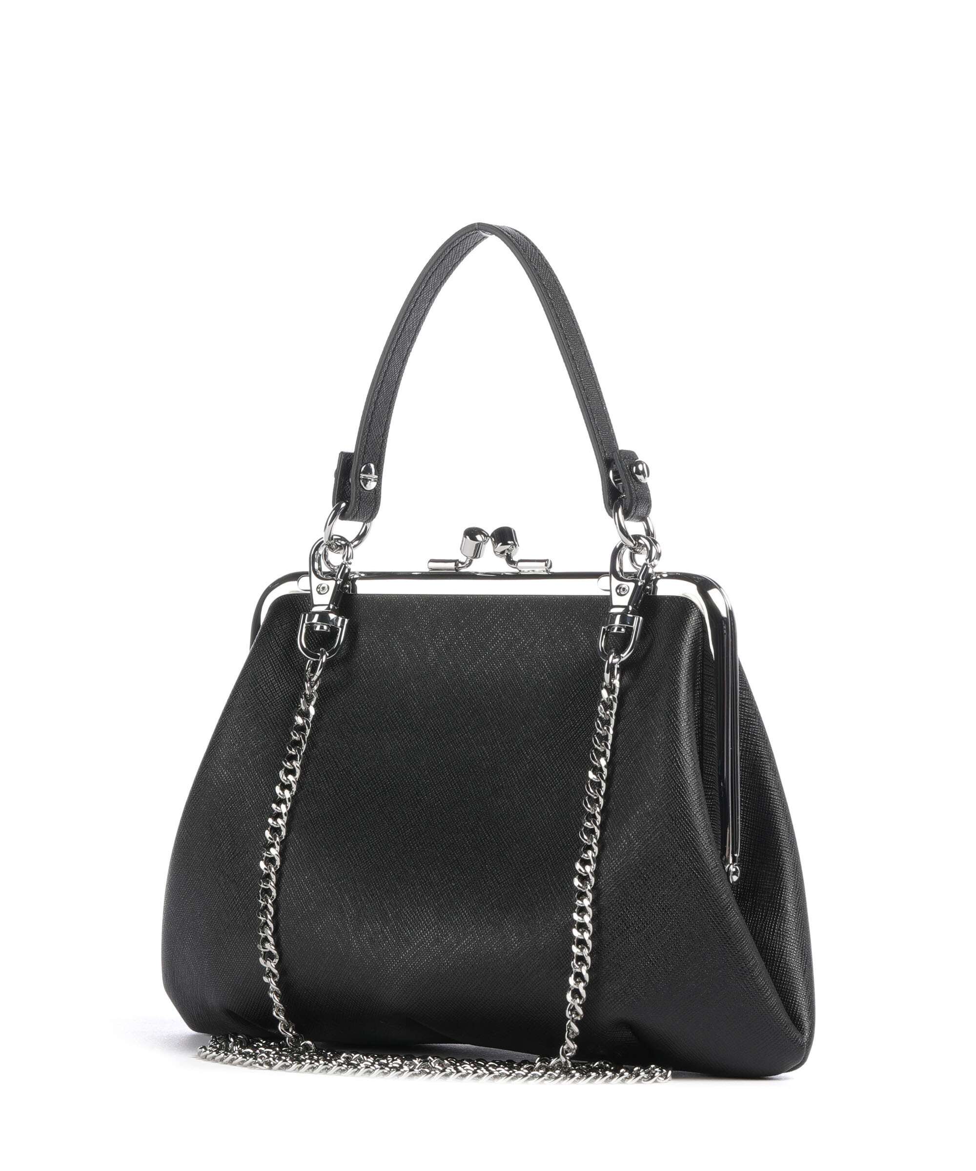 Vivienne Westwood Granny Frame Saffiano Handbag black