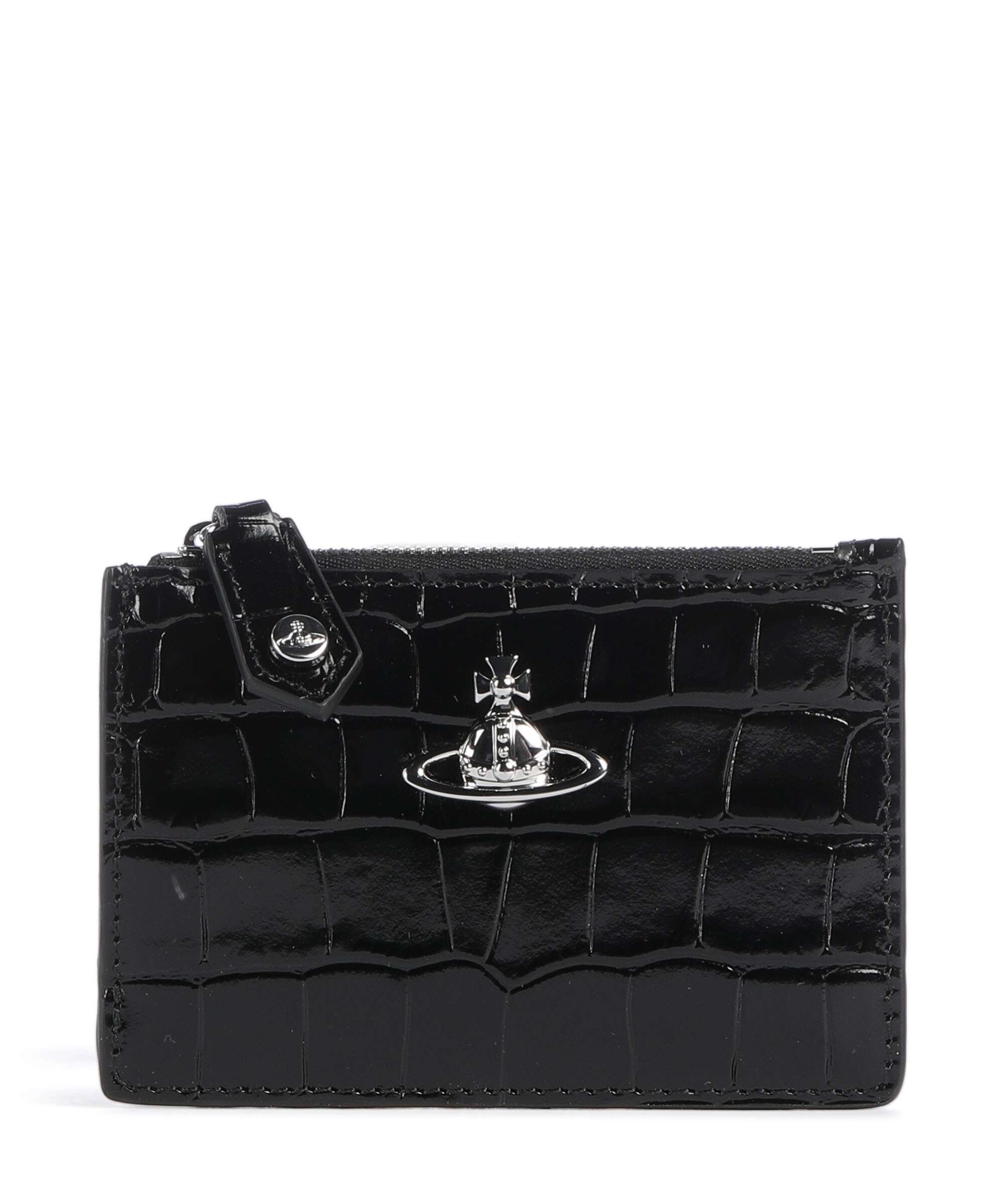 Vivienne Westwood Embossed Croc Slim Credit card holder black