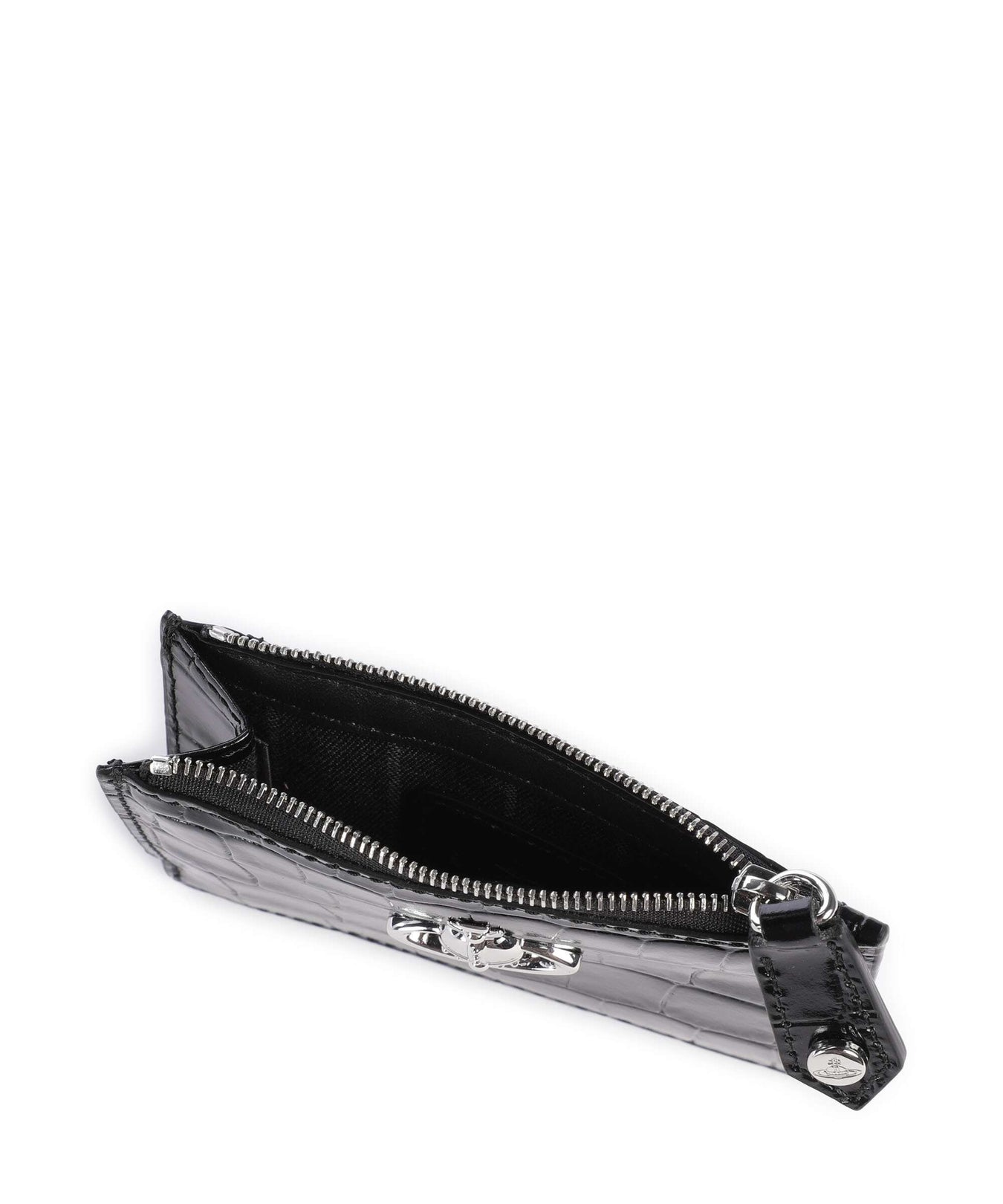 Vivienne Westwood Embossed Croc Slim Credit card holder black