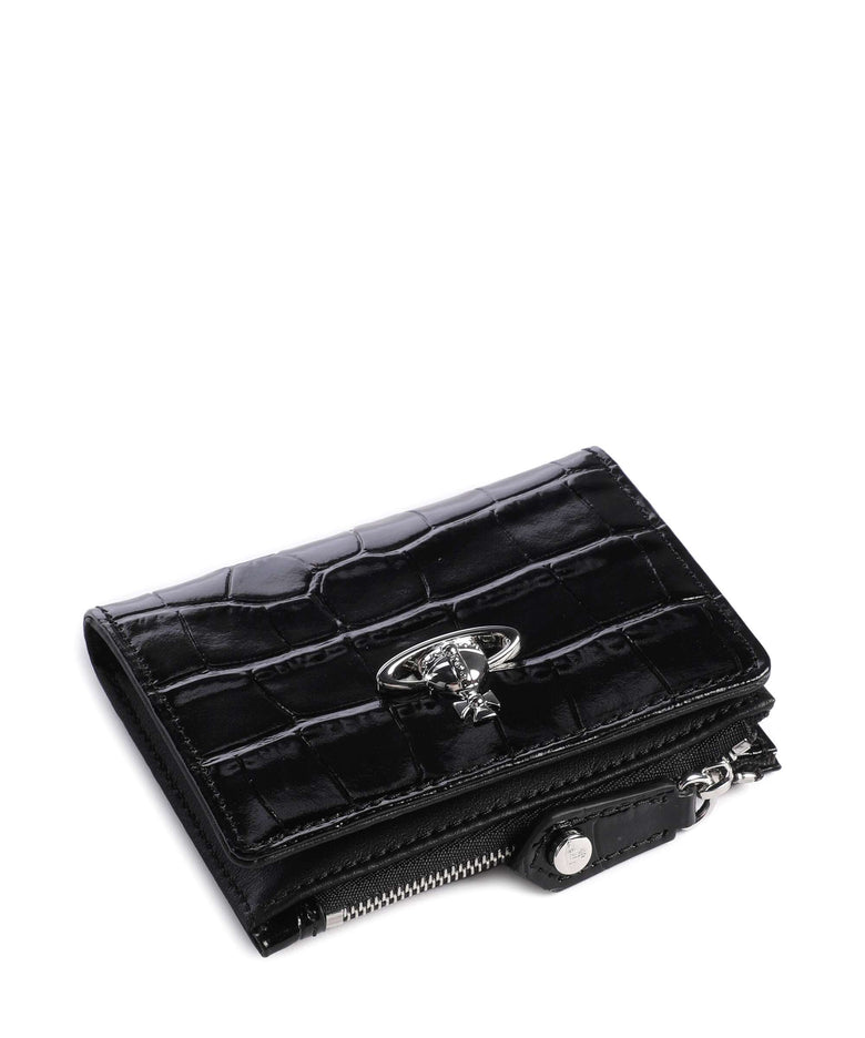 Vivienne Westwood Embossed Croc Slim Credit card holder black