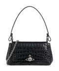 Vivienne Westwood Hazel Embossed Croc Medium Shoulder bag black