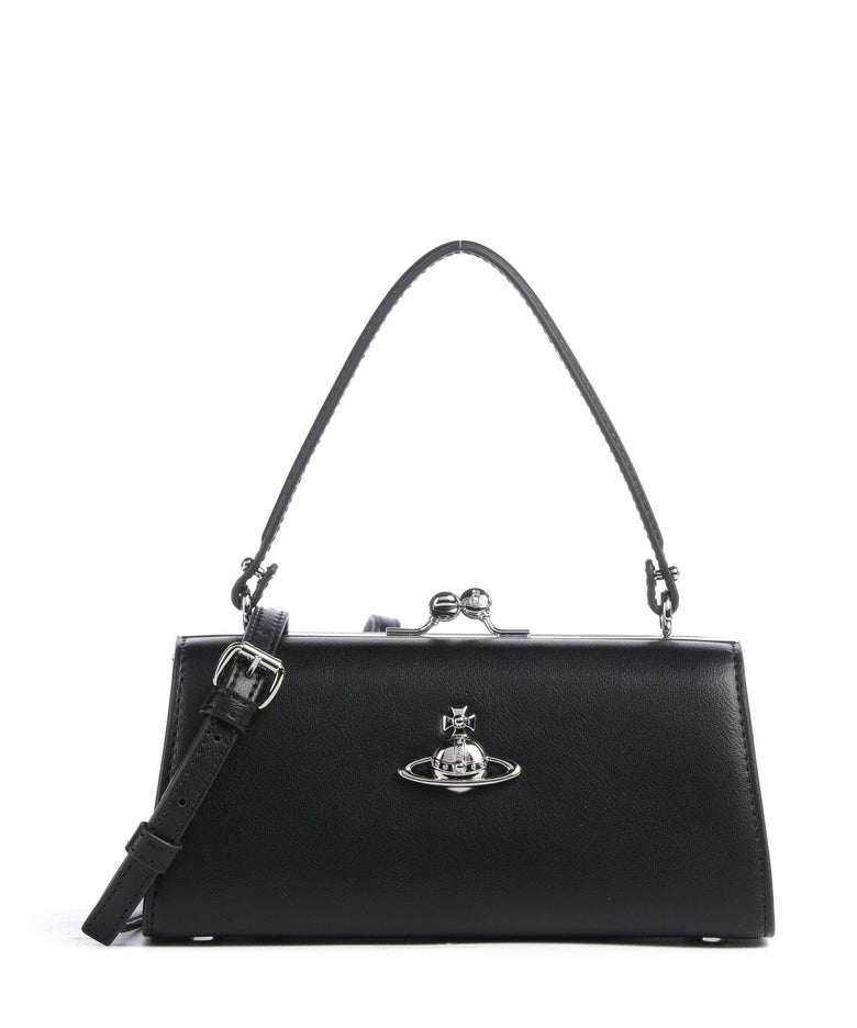 Vivienne Westwood Doll Frame Smooth XL Handbag black