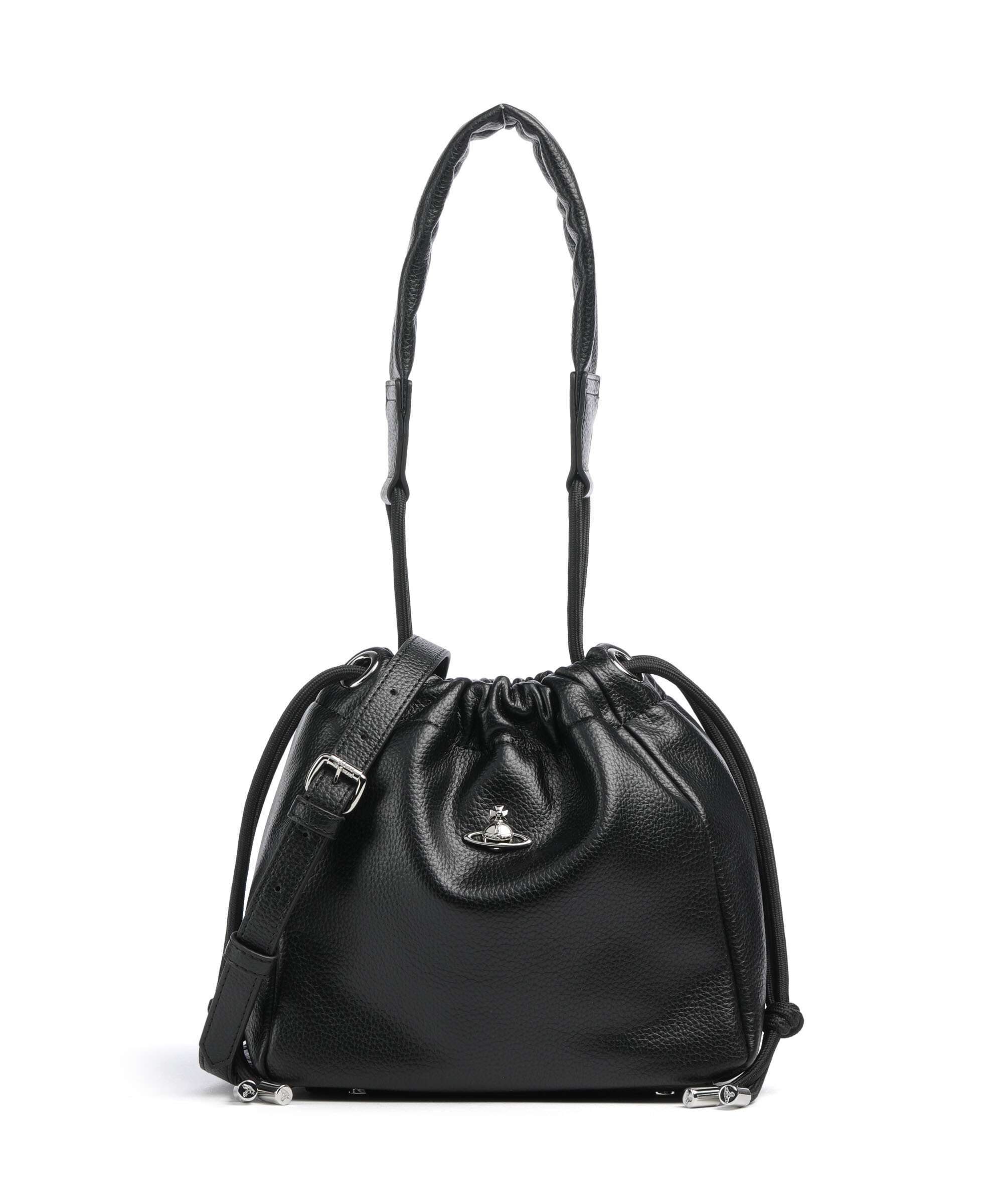 Vivienne Westwood Hilary Grain Small Bucket bag black
