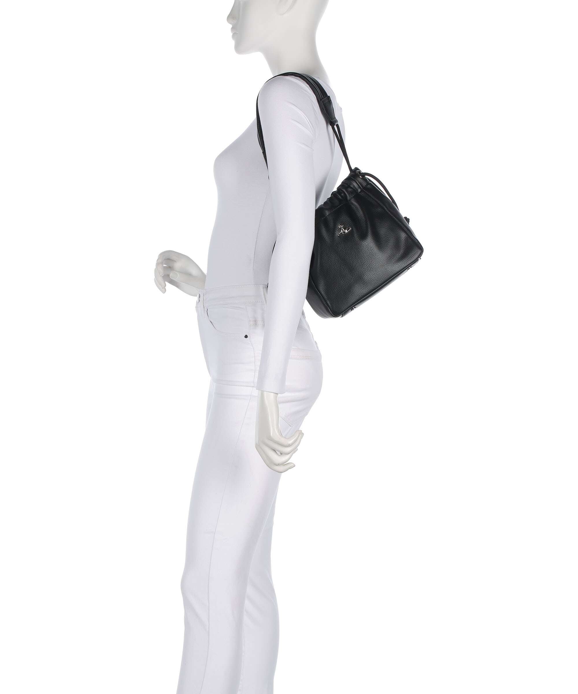 Vivienne Westwood Hilary Grain Small Bucket bag black