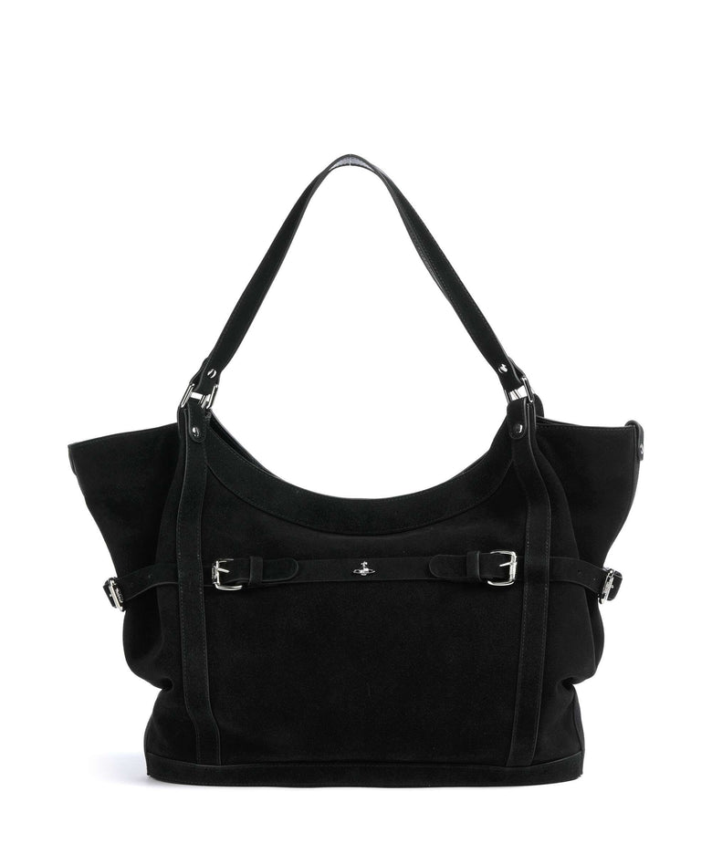 Vivienne Westwood Frankie Suede Large Tote bag black
