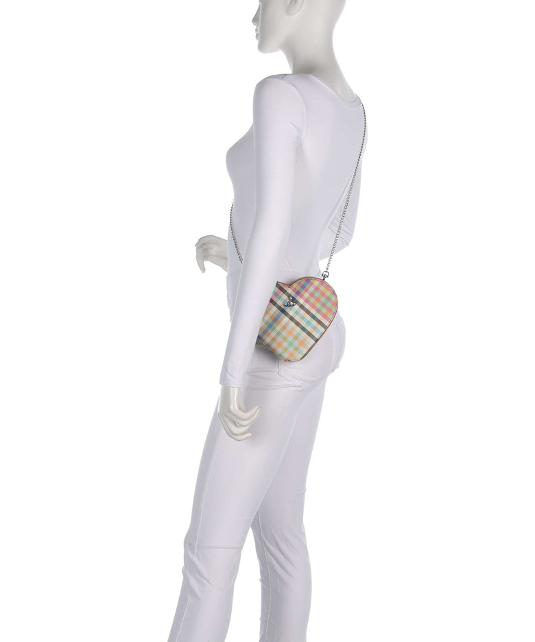 Vivienne Westwood Heart Buccia D'Arancia Crossbody bag heather plaid