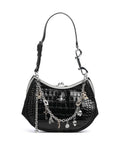 Vivienne Westwood Charm Frame Embossed Croc Shoulder bag black