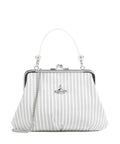 Vivienne Westwood Granny Frame Classic Oxford Shirt Handbag thyme stripe