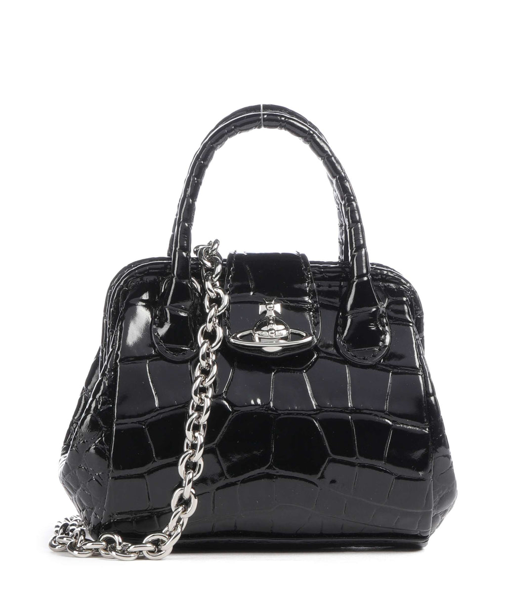 Vivienne Westwood Pamela Embossed Croc Mini Crossbody bag black