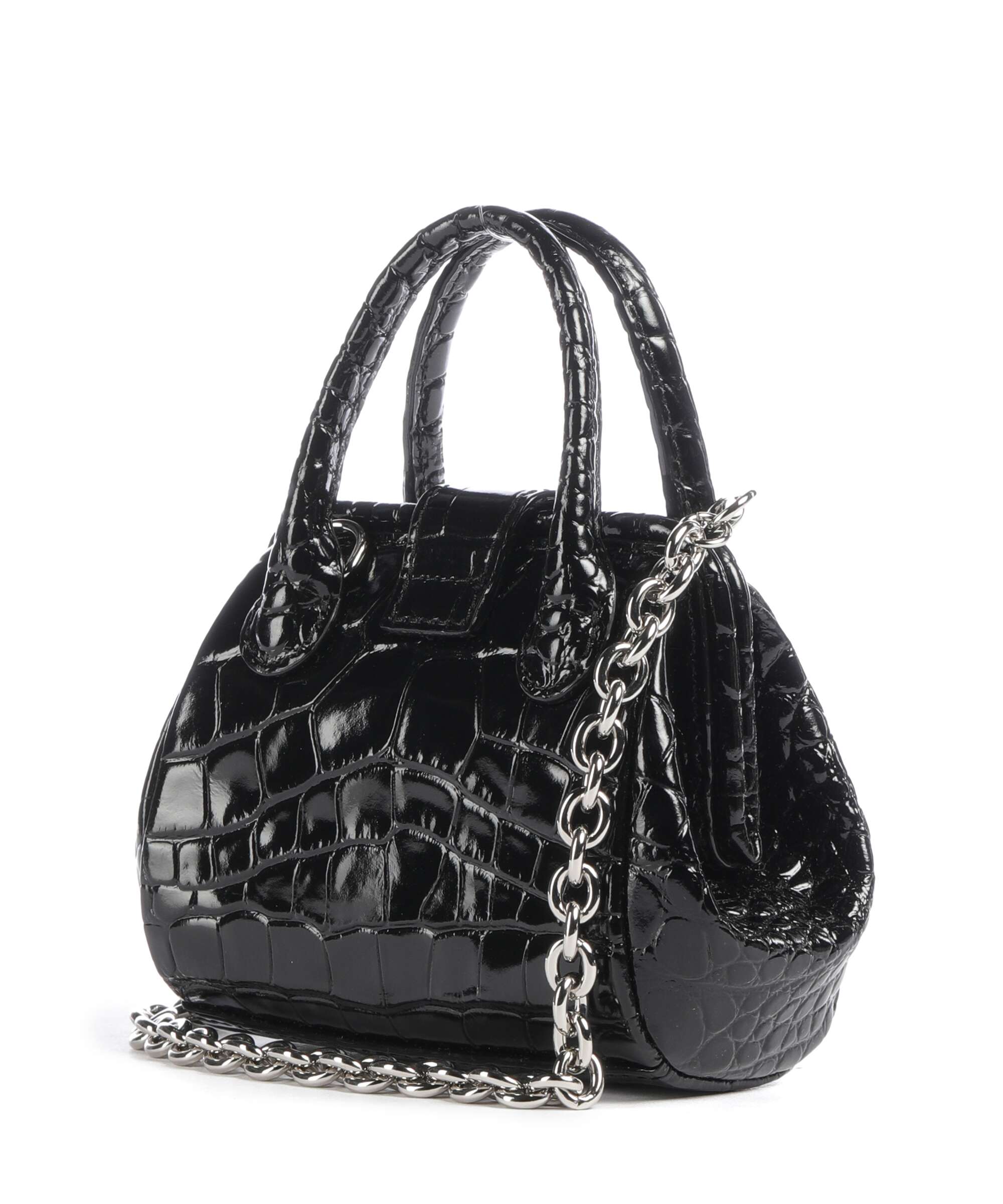 Vivienne Westwood Pamela Embossed Croc Mini Crossbody bag black