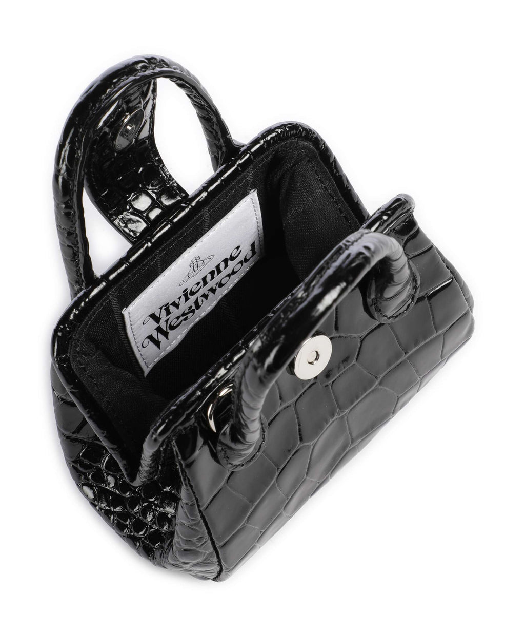 Vivienne Westwood Pamela Embossed Croc Mini Crossbody bag black