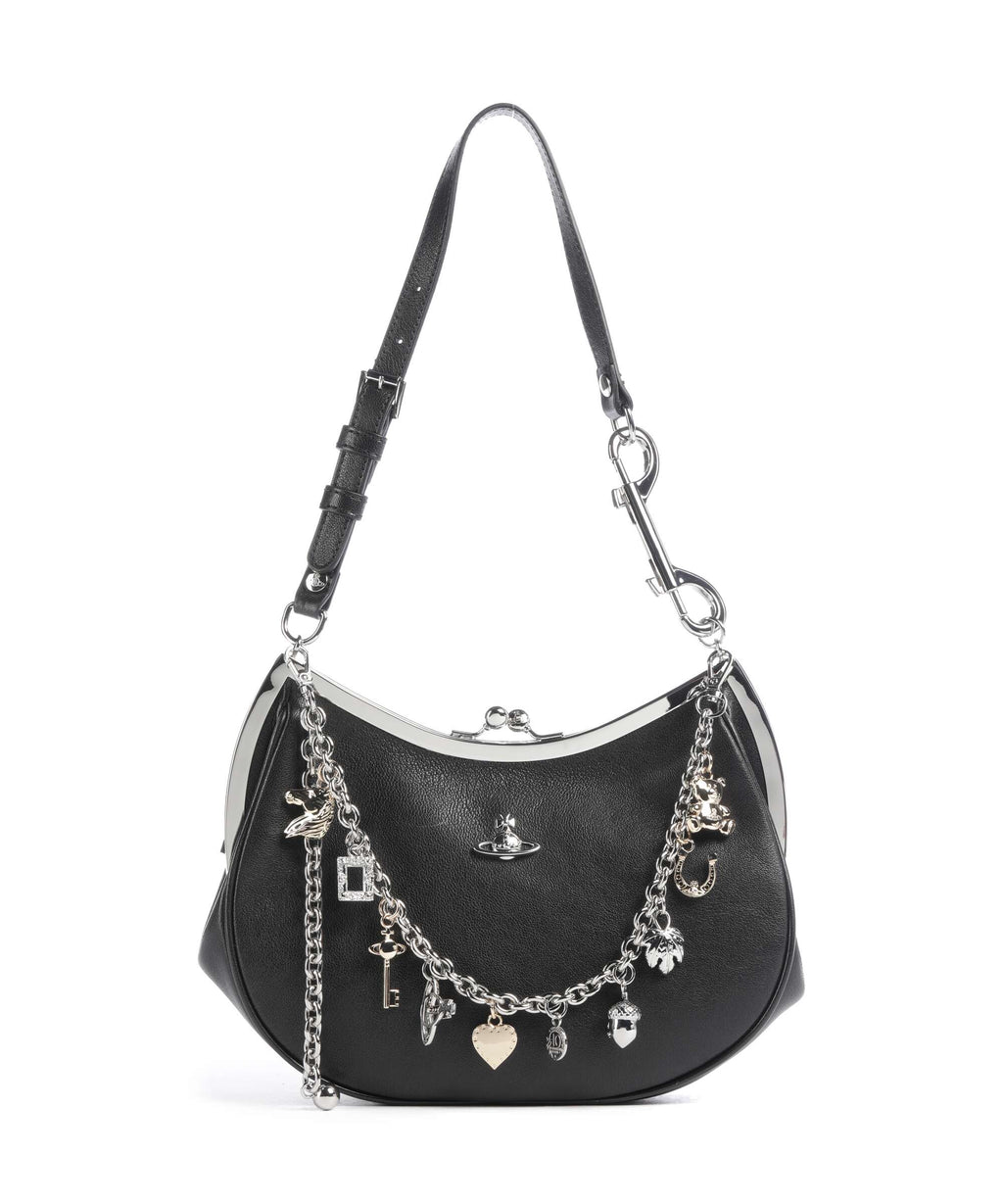 Vivienne Westwood Charm Frame Supple Shoulder bag black