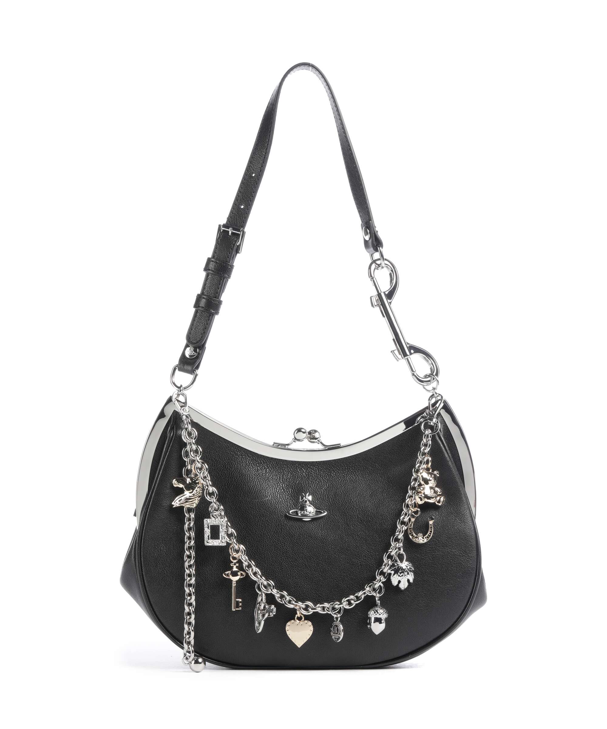 Vivienne Westwood Charm Frame Supple Shoulder bag black