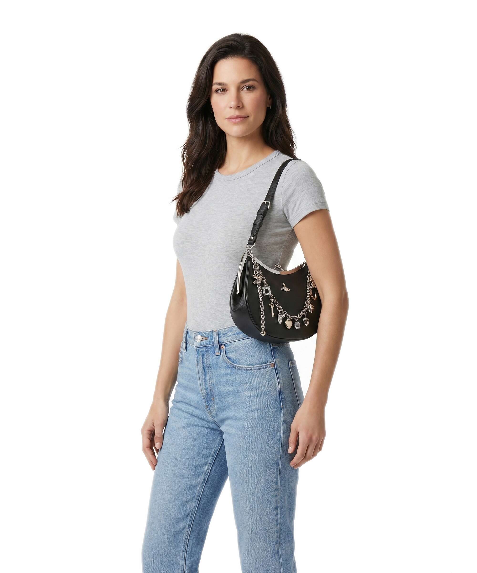 Vivienne Westwood Charm Frame Supple Shoulder bag black