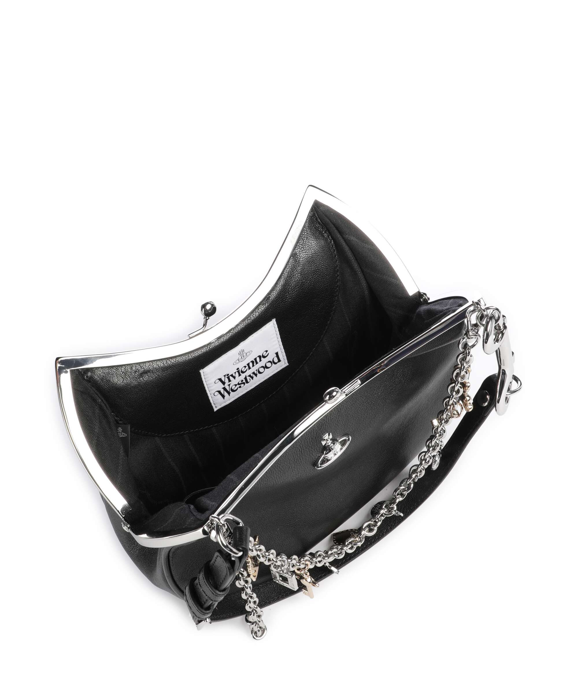 Vivienne Westwood Charm Frame Supple Shoulder bag black