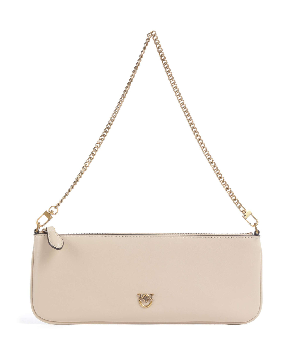 Pinko Flat Horizontal Shoulder bag beige/grigio fumo/antique gold