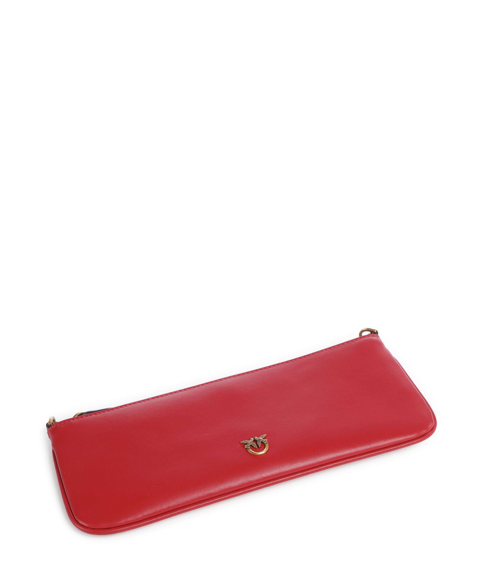 Pinko Flat Horizontal Shoulder bag rosso rio/antique gold