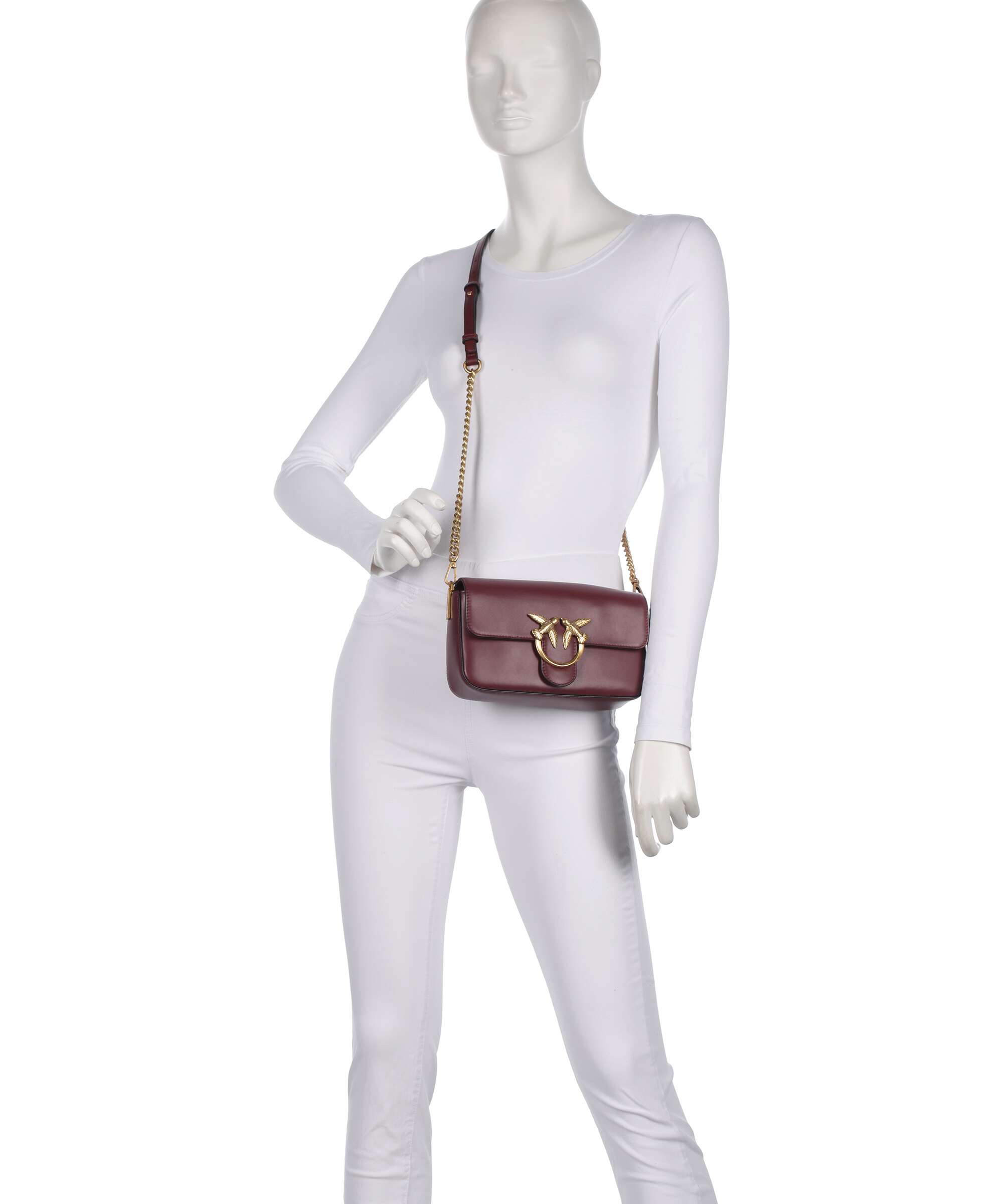 Pinko Love One Mini Slouchy Crossbody bag ribes intenso/antique gold