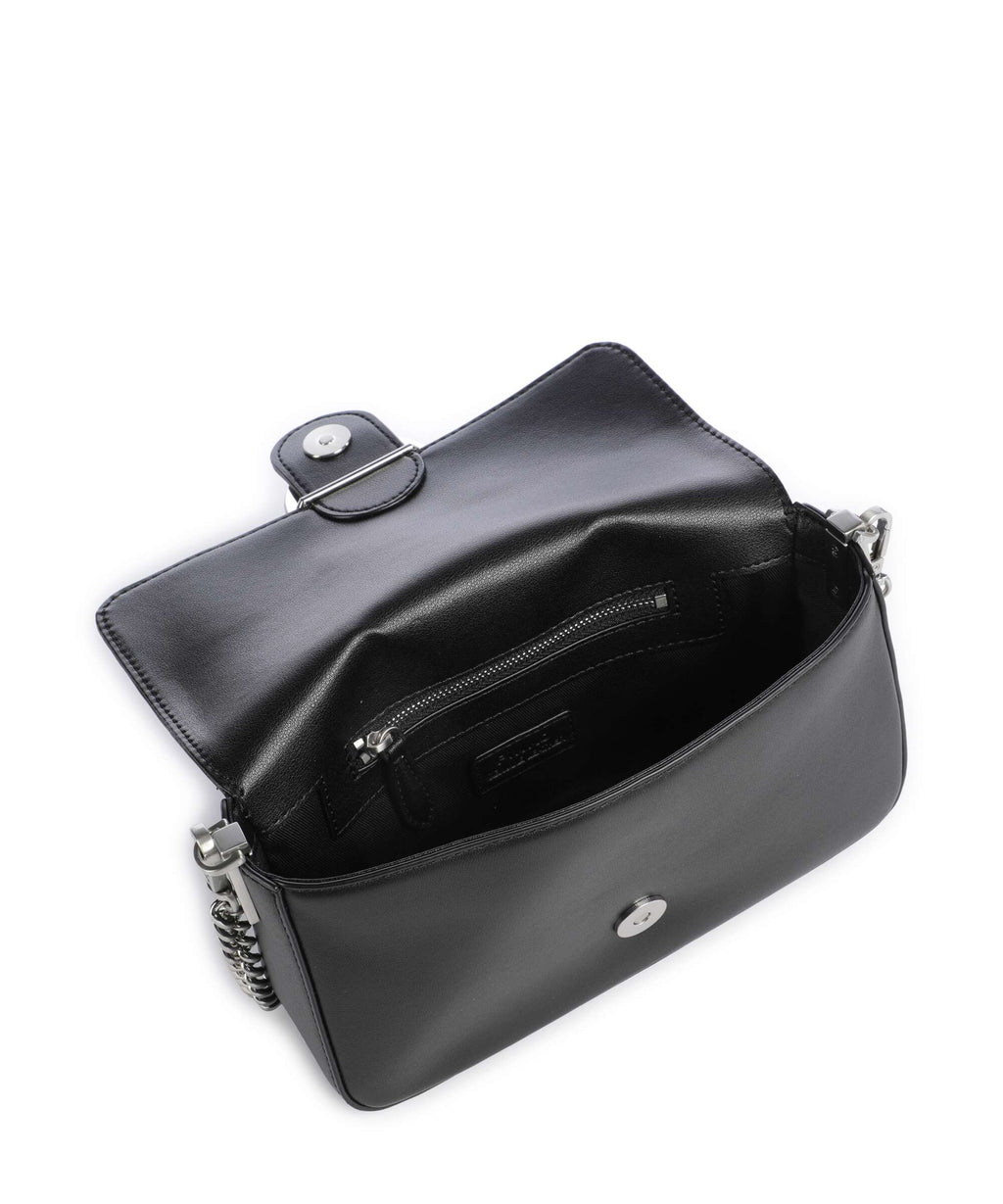 Pinko Love One Mini Slouchy Crossbody bag nero limousine/matt silver