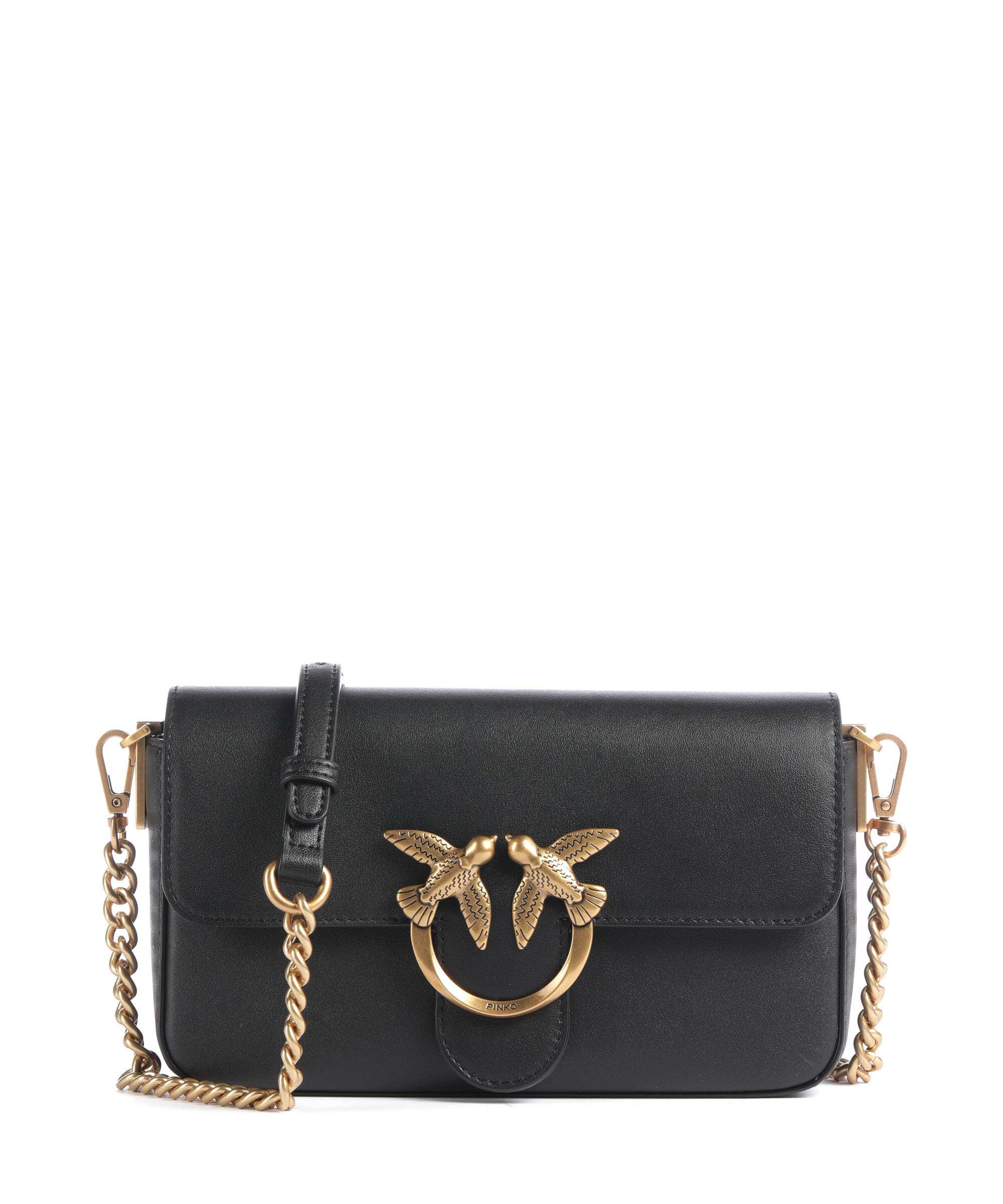 Pinko Love One Mini Slouchy Crossbody bag nero/antique gold