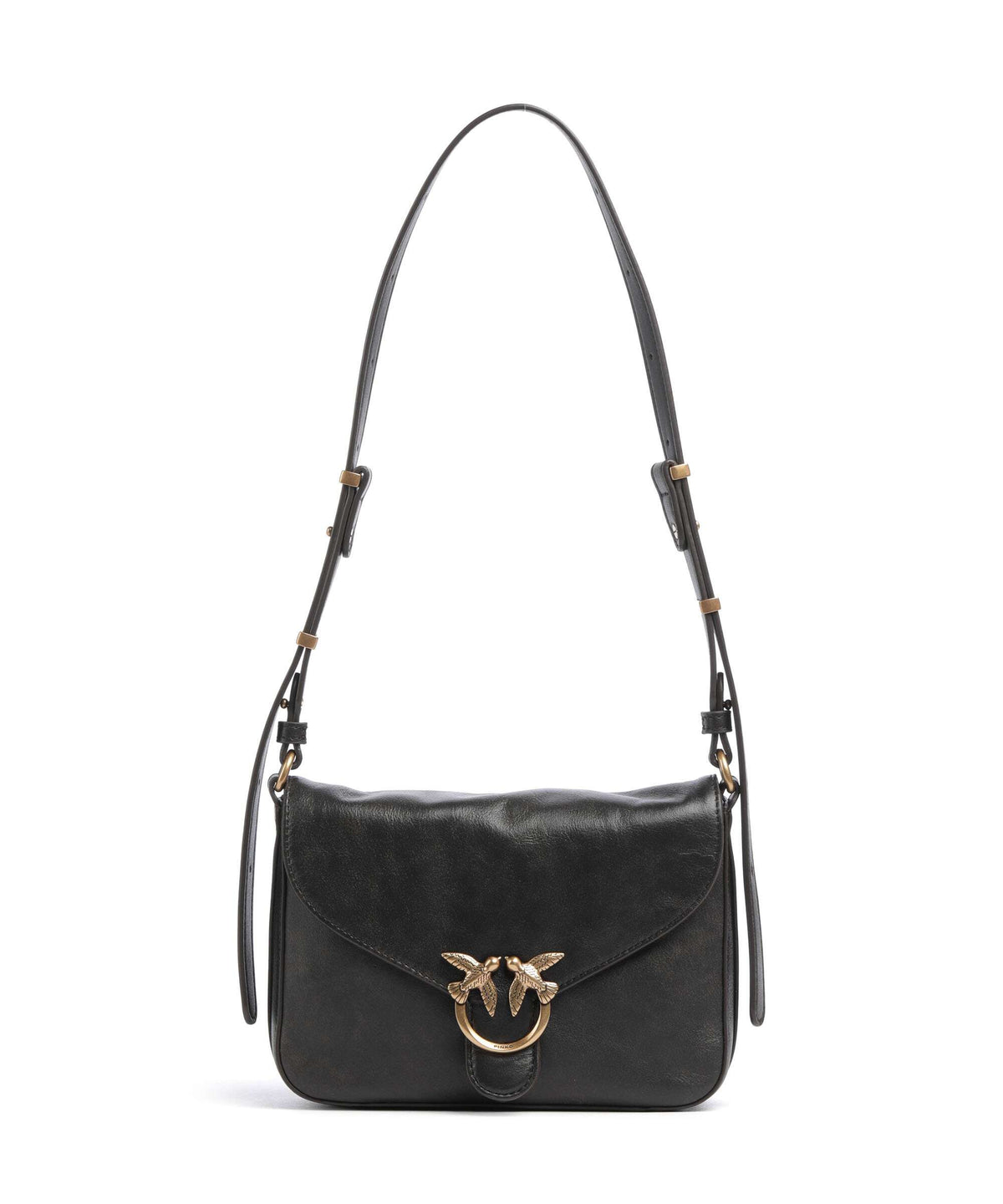 Pinko Love Mini Shoulder bag dark brown/gold