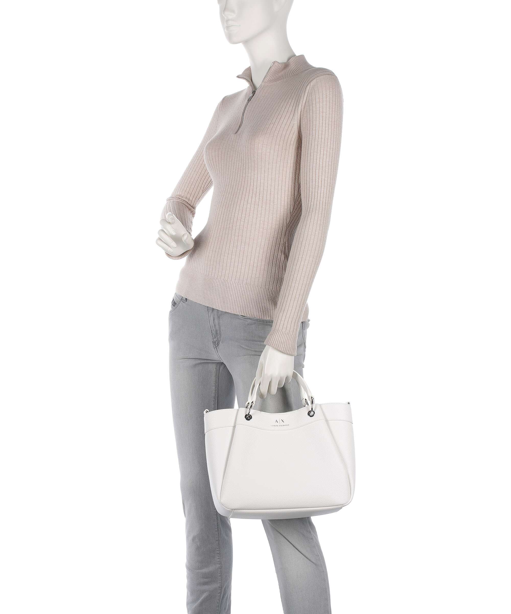 Armani Exchange Wave M Handbag bianco
