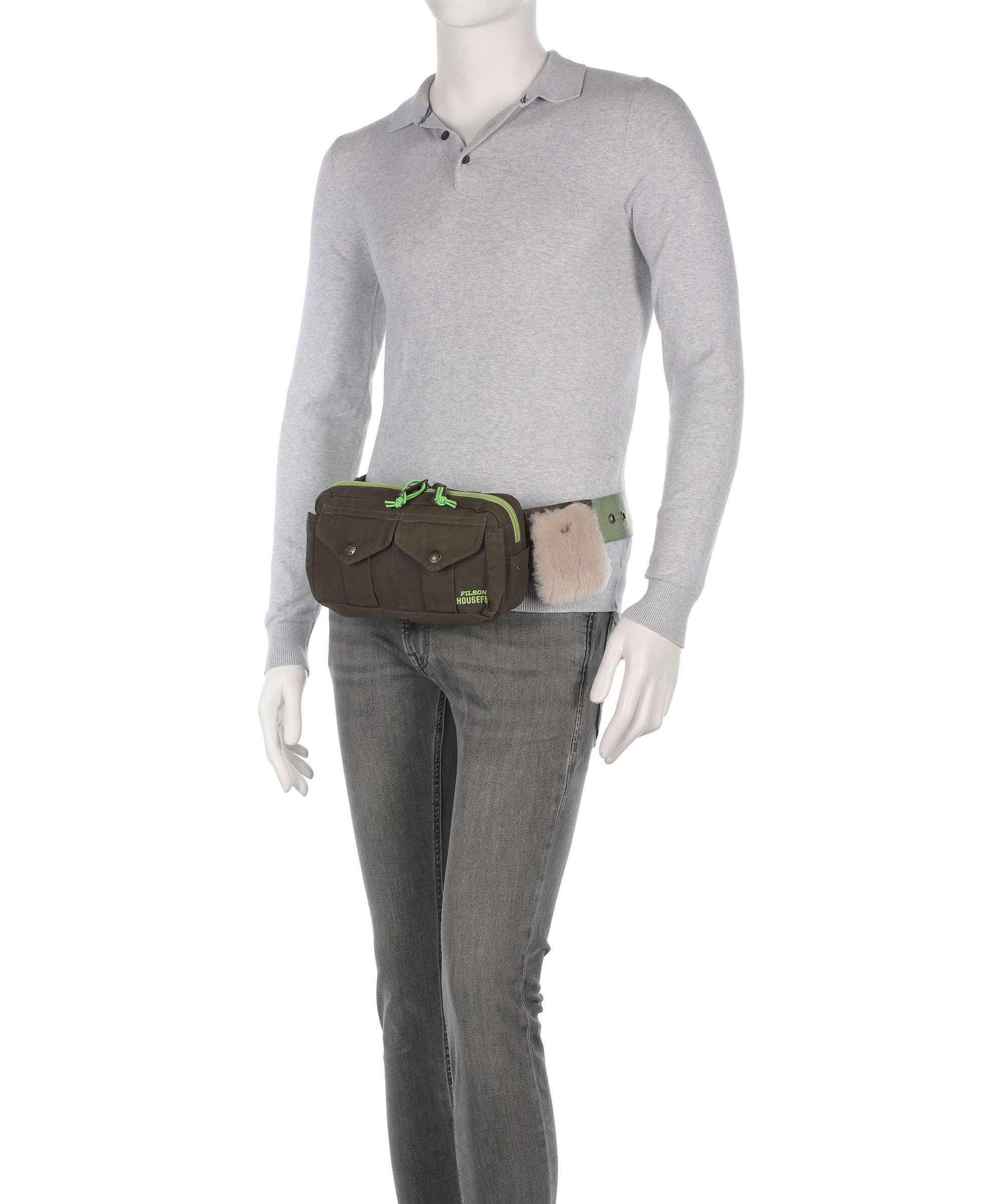 Filson Waxed Cotton Belt bag otter green