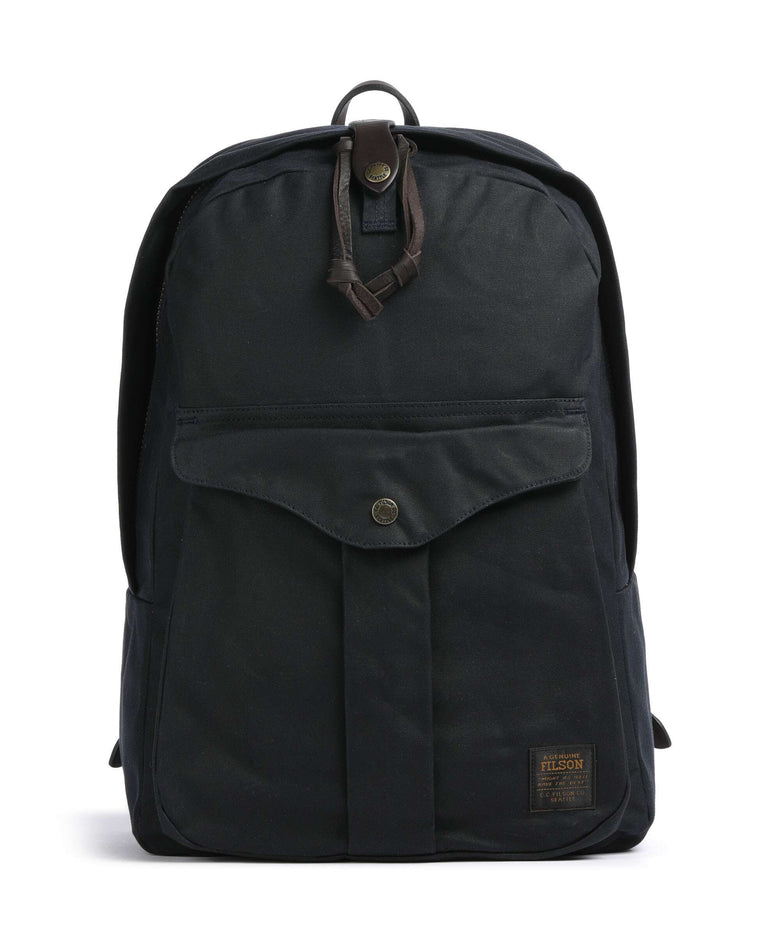 Filson Oil Finish Tin Cloth Journeyman Backpack navy