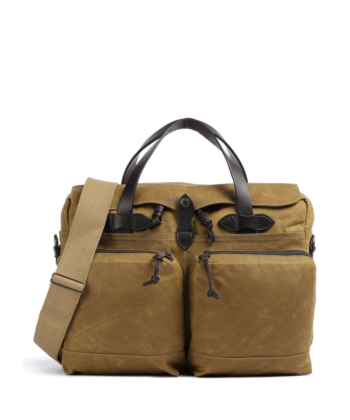 Filson Tin Cloth 24 Hour Briefcase dark tan