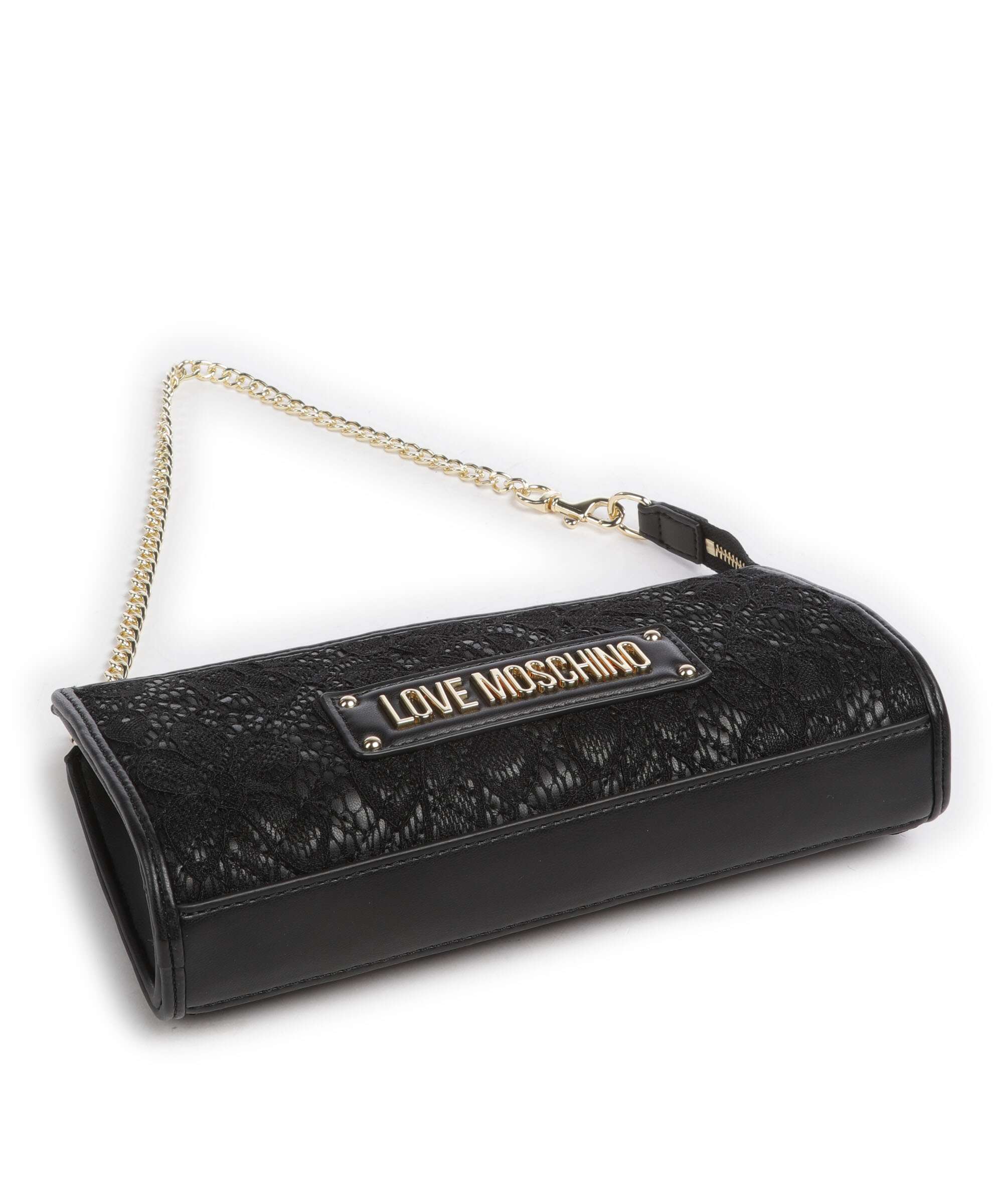 Love Moschino Quilted Lace Shoulder bag nero