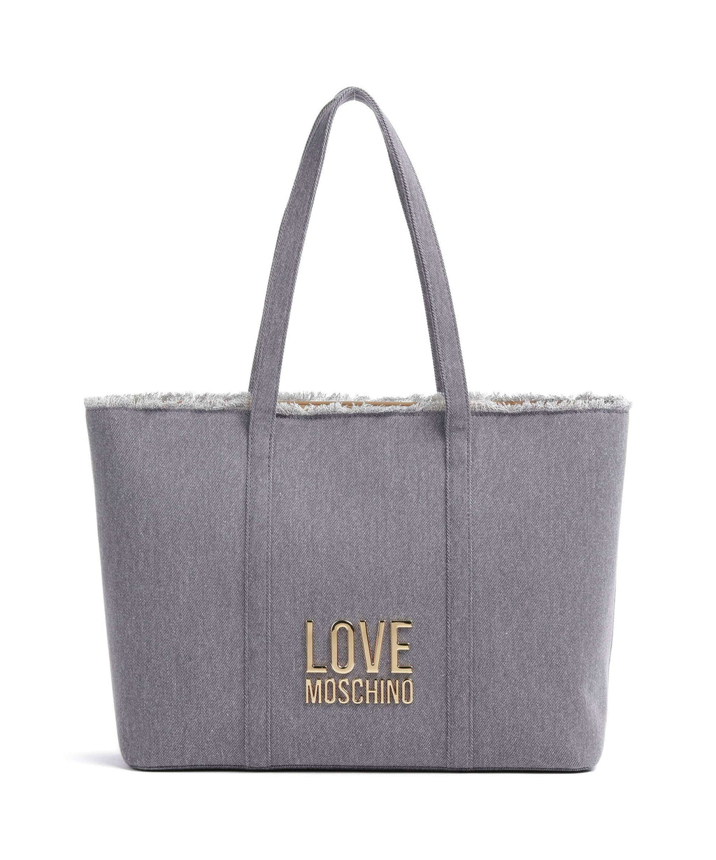 Love Moschino Denim Icon Tote bag light blue