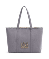 Love Moschino Denim Icon Borsa shopper light blue