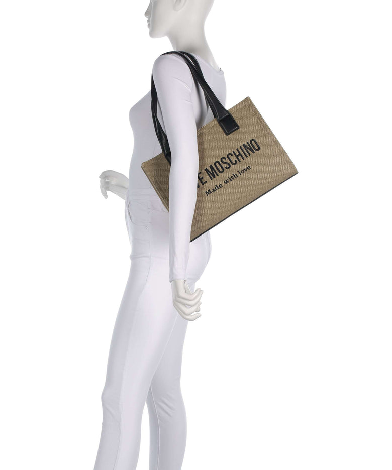 Love Moschino Cargo Canvas Tote bag black/gold