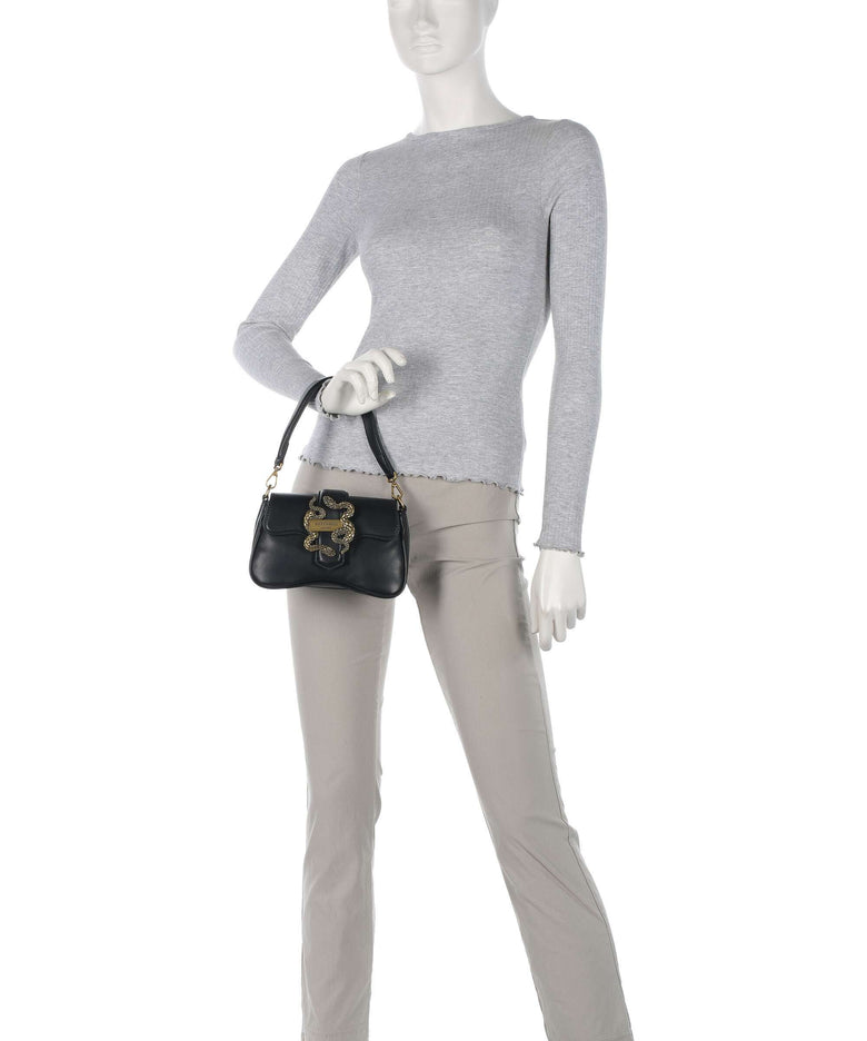 Just Cavalli Iconic Snakes Crossbody bag black