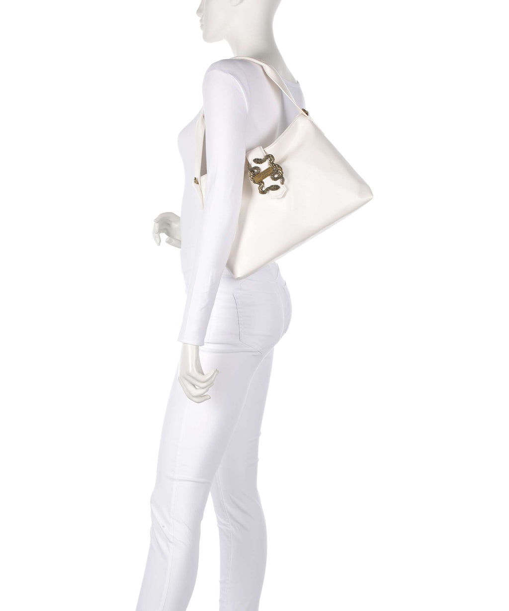 Just Cavalli Iconic Snakes Hobo bag white