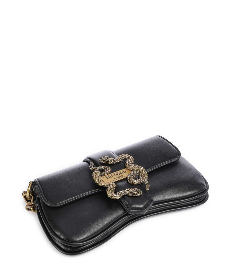 Just Cavalli Iconic Snakes Crossbody bag black