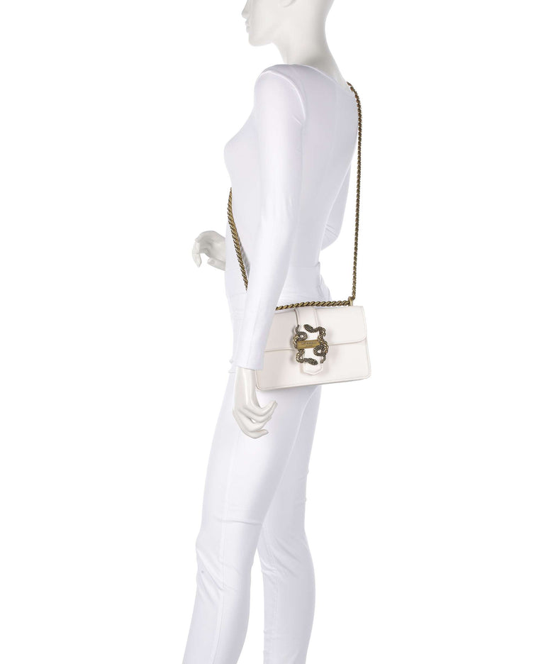 Just Cavalli Iconic Snakes Shoulder bag white