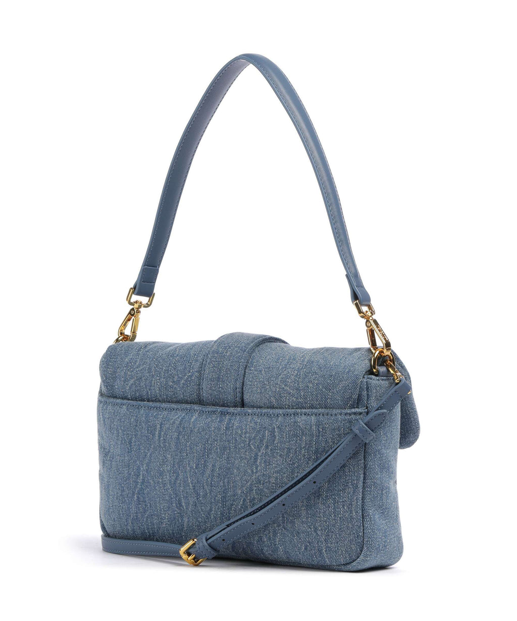 Just Cavalli Iconic Snakes Puffy Shoulder bag indaco chiaro