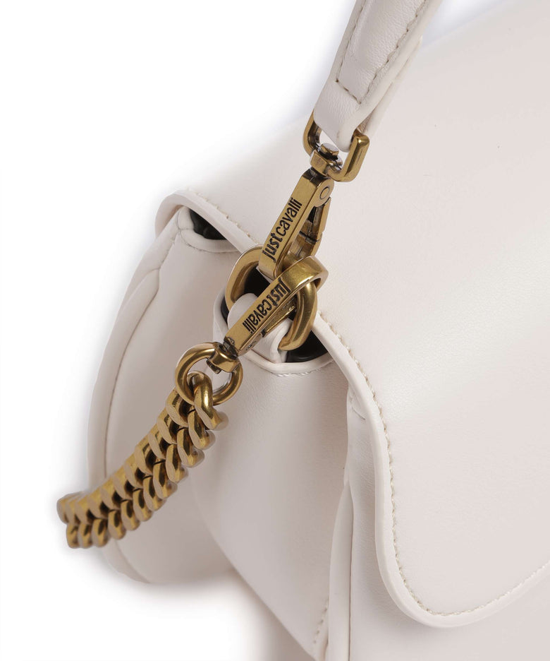 Just Cavalli Iconic Snakes Shoulder bag white