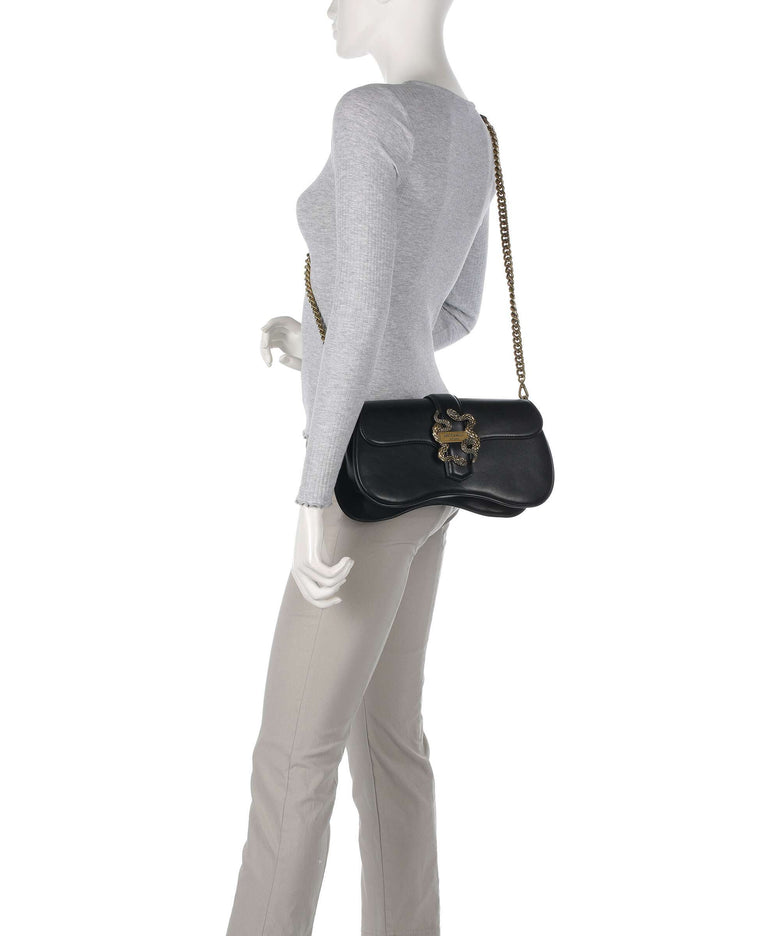 Just Cavalli Iconic Snakes Shoulder bag black