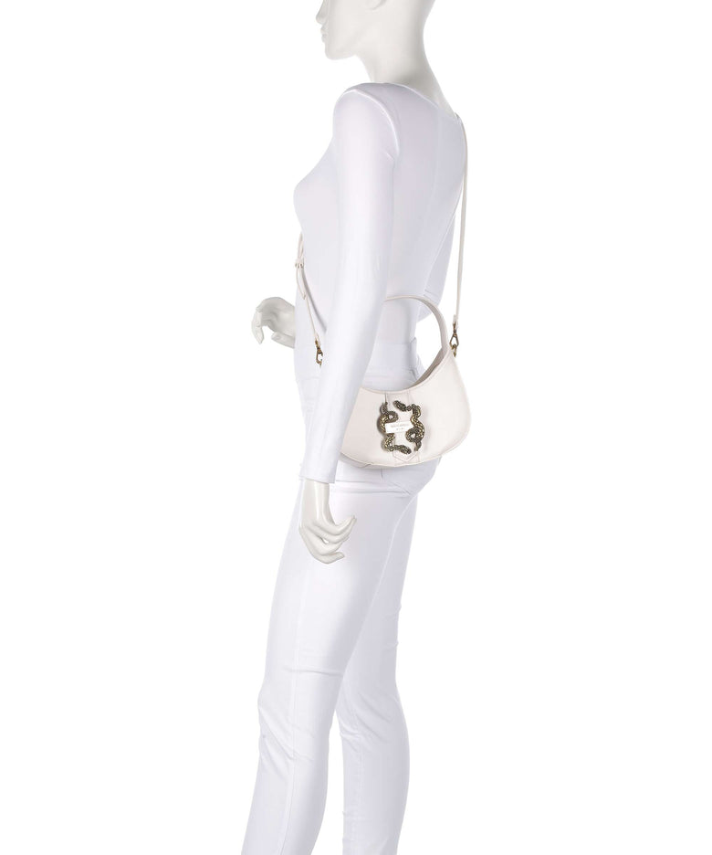 Just Cavalli Iconic Snakes Shoulder bag white