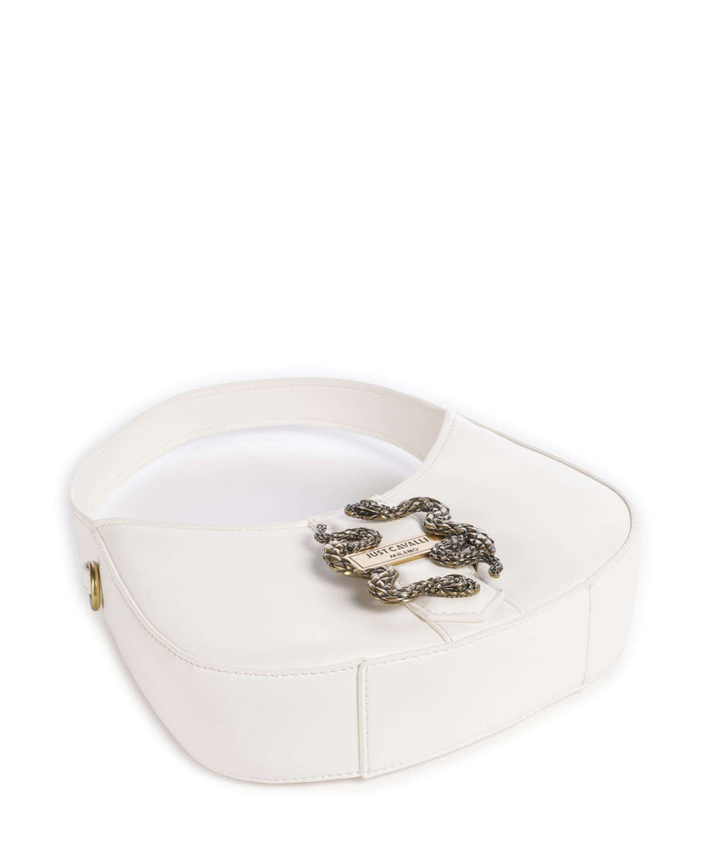Just Cavalli Iconic Snakes Shoulder bag white